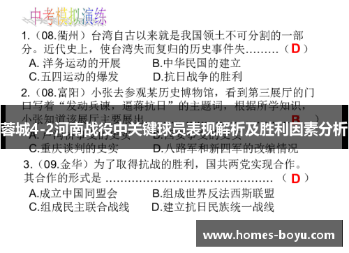 蓉城4-2河南战役中关键球员表现解析及胜利因素分析